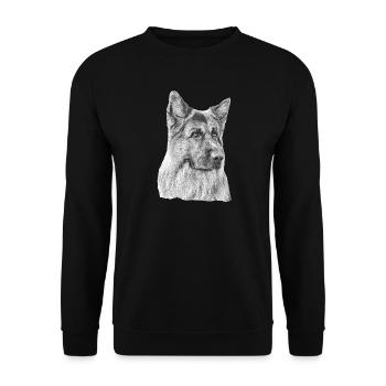 Berger allemand allemand de berger allemand - Sweat-shirt Unisexe - noir - Devant - Alina (178cm) & Michal (187cm)