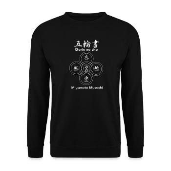 Five circles or rings of 'Gorin no sho' - Unisex Sweatshirt - black - Front - Alina (178cm) & Michal (187cm)