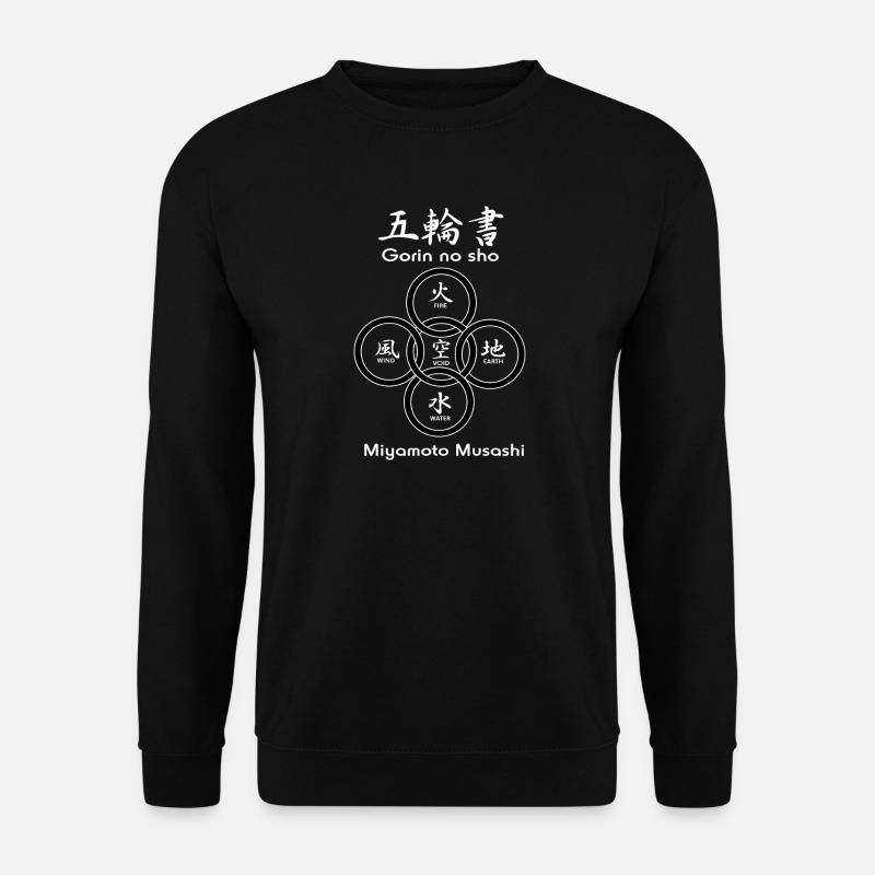 Fünf Kreise oder Ringe von 'Gorin no sho' - Unisex Pullover - Schwarz
