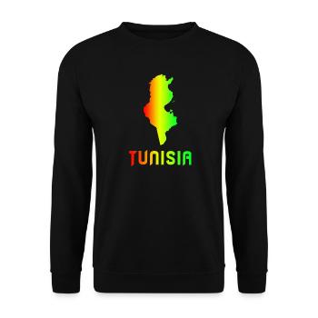 Tunisia Rainbow Maps Design / Gift - Unisex Sweatshirt - black - Front - Alina (178cm) & Michal (187cm)