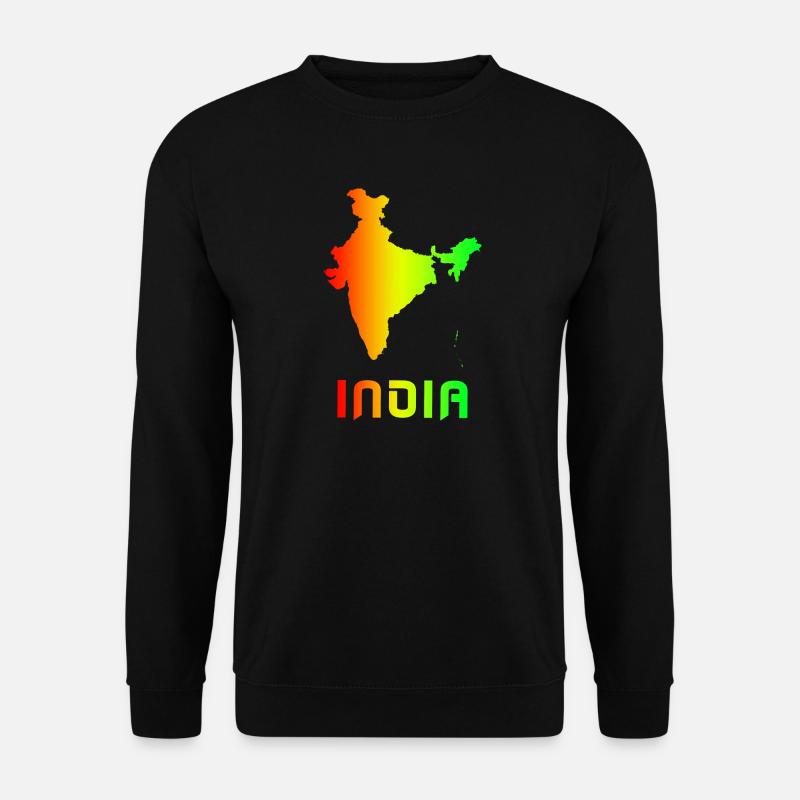 India maps Rainbow Design/ Gift - Unisex Sweatshirt - black