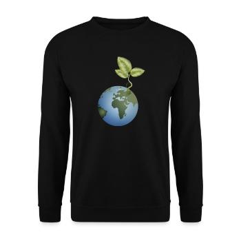 in the soil unfolds - Unisex Sweatshirt - black - Front - Alina (178cm) & Michal (187cm)