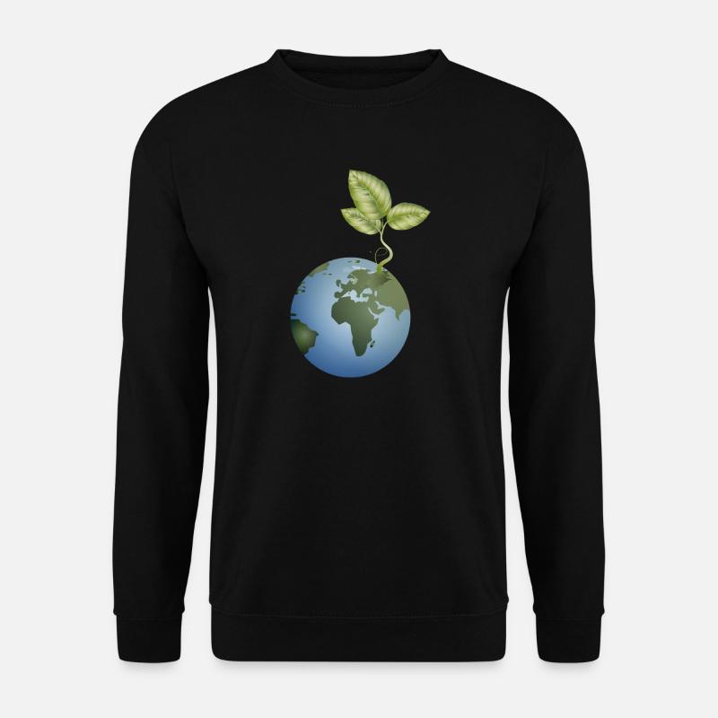 Samenkorn in der Erde entfaltet sich - Unisex Pullover - Schwarz