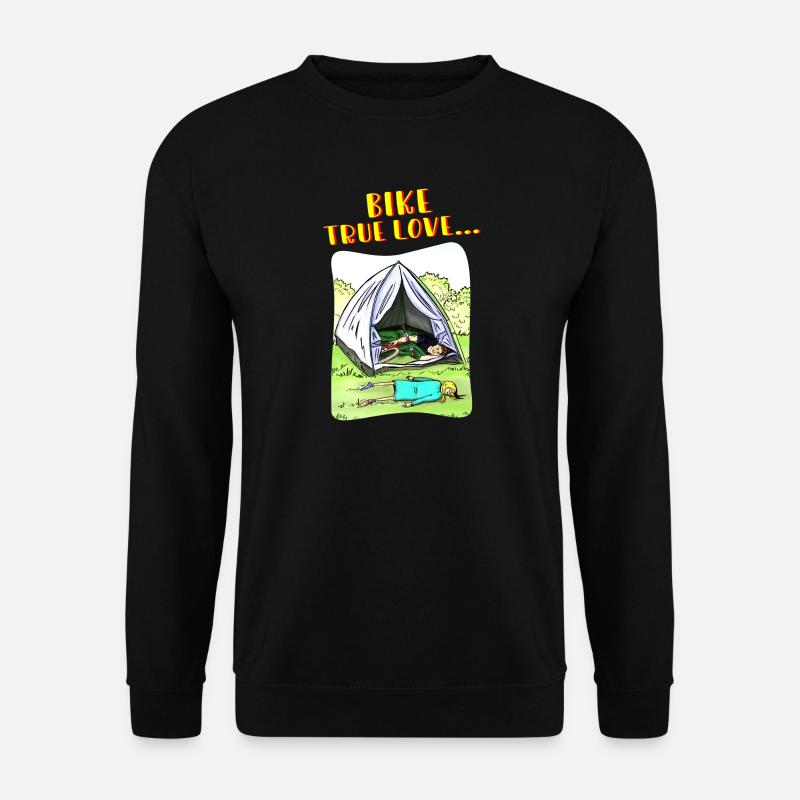 Bike True Love Camping - Unisex Pullover - Schwarz
