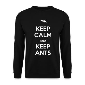 Ant - Keep calm and keep ants - Unisex Sweatshirt - black - Front - Alina (178cm) & Michal (187cm)