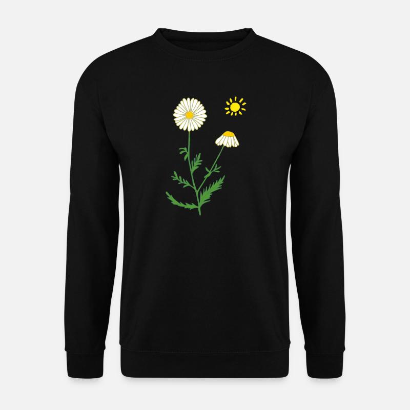Chamomile with sun - Unisex Sweatshirt - black