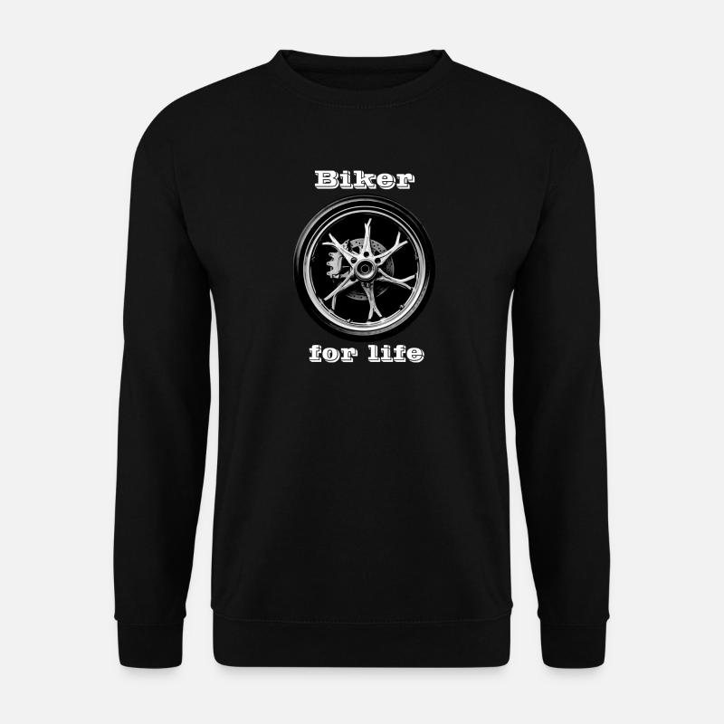 Biker for Life white - Unisex Sweatshirt - black