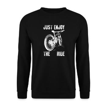 Profitez simplement de la balade à vélo Graphique - Sweat-shirt Unisexe - noir - Devant - Alina (178cm) & Michal (187cm)