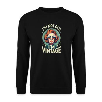 vintage Lady - Unisex Sweatshirt - black - Front - Alina (178cm) & Michal (187cm)