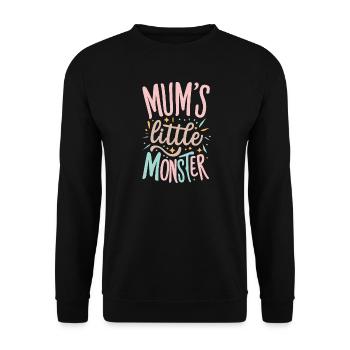 Mum's Little Monster - Unisex Sweatshirt - black - Front - Alina (178cm) & Michal (187cm)