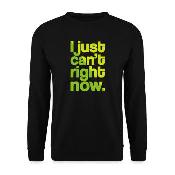 Just Can't (dark) - Unisex Sweatshirt - black - Front - Alina (178cm) & Michal (187cm)