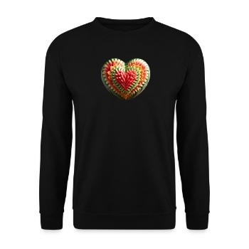 Un cœur de melon - Sweat-shirt Unisexe - noir - Devant - Alina (178cm) & Michal (187cm)