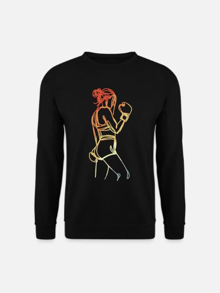 Female Boxer Retro - Unisex Sweatshirt - black