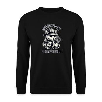 Solving Mysteries, One Nap at a Time! - Unisex Sweatshirt - black - Front - Alina (178cm) & Michal (187cm)