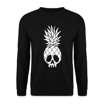 Crâne d'un ananas (blanc) - Sweat-shirt Unisexe - noir - Devant - Alina (178cm) & Michal (187cm)