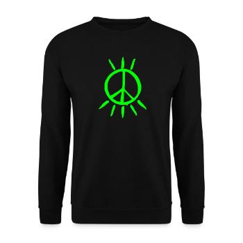 Peace Peace Sign - Unisex Sweatshirt - black - Front - Alina (178cm) & Michal (187cm)