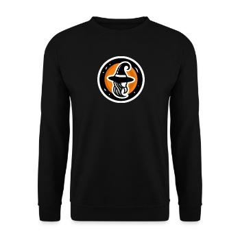 Tête de chapeau de sorcière - Sweat-shirt Unisexe - noir - Devant - Alina (178cm) & Michal (187cm)