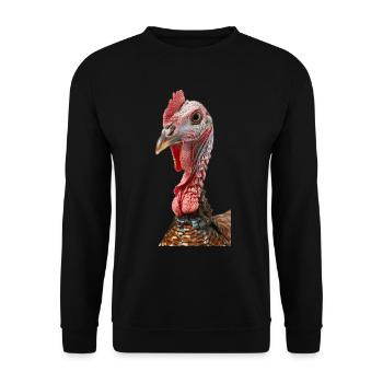 Truthahn - Unisex Pullover - Schwarz - Vorne - Alina (178cm) & Michal (187cm)