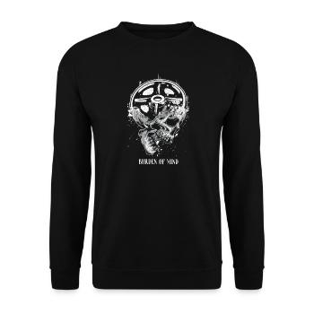 Burden of Mind Skull Wheel - Unisex Sweatshirt - black - Front - Alina (178cm) & Michal (187cm)