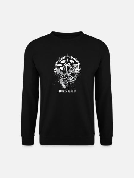 Burden of Mind Skull Wheel - Unisex Sweatshirt - black