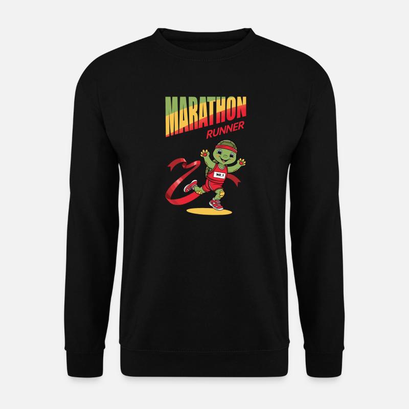 Turtle Marathon Runner - Unisex Sweatshirt - black