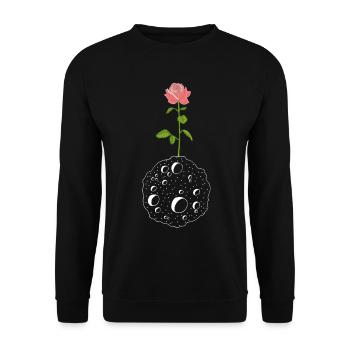 Die Blume und der weiße Planet - Unisex Pullover - Schwarz - Vorne - Alina (178cm) & Michal (187cm)
