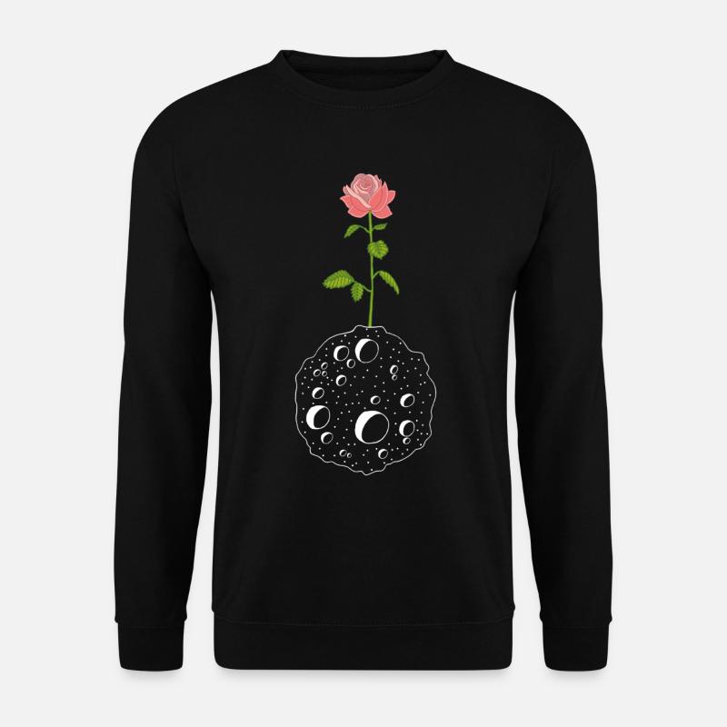 Die Blume und der weiße Planet - Unisex Pullover - Schwarz