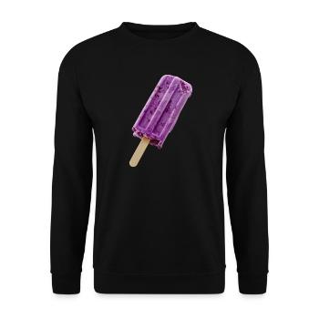 Lila Eis am Stil - Unisex Pullover - Schwarz - Vorne - Alina (178cm) & Michal (187cm)