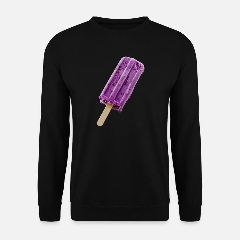 Glace violette sur un bâtonnet - Sweat-shirt Unisexe - noir