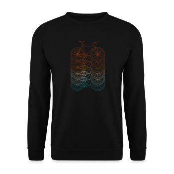 Gradient Fahrrad Kaskade - Unisex Pullover - Schwarz - Vorne - Alina (178cm) & Michal (187cm)