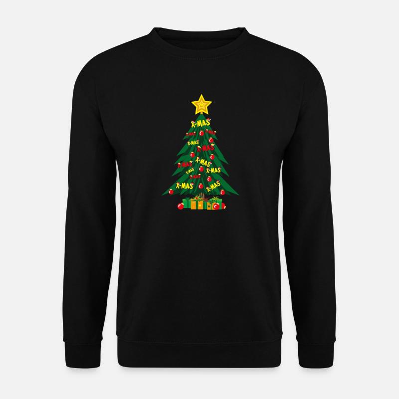 Weihnachtsbaum mit viel Liebe und Stern. - Unisex Pullover - Schwarz