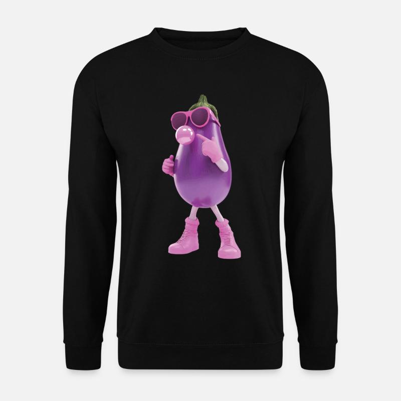 Aubergine - Unisex Pullover - Schwarz