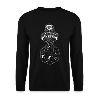 Galactic Yoga - Unisex Sweatshirt - black - Front - Alina (178cm) & Michal (187cm)
