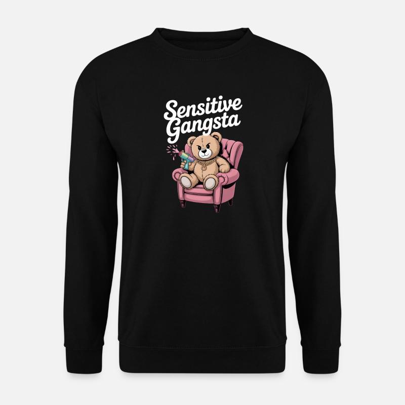Sensitive Gangsta Teddy Edition - Unisex Pullover - Schwarz