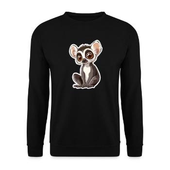 lemur - Unisex Sweatshirt - black - Front - Alina (178cm) & Michal (187cm)