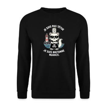 I'm not stubborn hermine bretonne humor brittany - Unisex Sweatshirt - black - Front - Alina (178cm) & Michal (187cm)