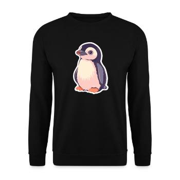 Pingouin - Sweat-shirt Unisexe - noir - Devant - Alina (178cm) & Michal (187cm)