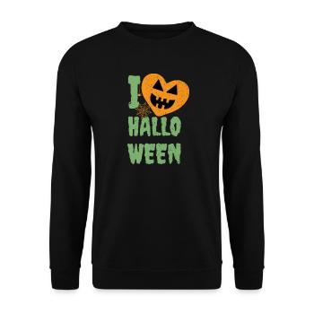 Joyeux Halloween Citrouille Zombie Sorcière Vampire Costume - Sweat-shirt Unisexe - noir - Devant - Alina (178cm) & Michal (187cm)