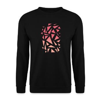 Triangle Pattern - Pink Gradient - Unisex Sweatshirt - black - Front - Alina (178cm) & Michal (187cm)