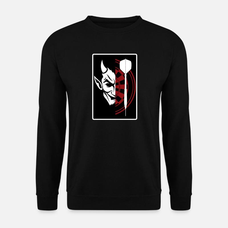 Darts, Bullseye, Dartboard and devil. - Unisex Pullover - Schwarz