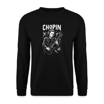 Portrait de guitare électrique de Chopin - Sweat-shirt Unisexe - noir - Devant - Alina (178cm) & Michal (187cm)
