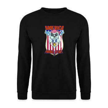 america phoque YEAH - Sweat-shirt Unisexe - noir - Devant - Alina (178cm) & Michal (187cm)