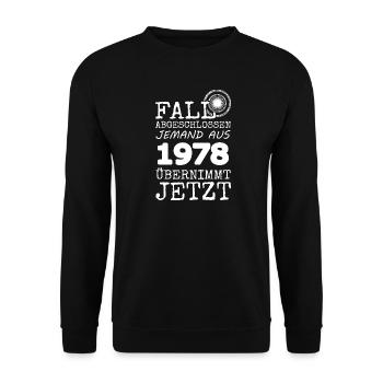 1978 1978 - Unisex Pullover - Schwarz - Vorne - Alina (178cm) & Michal (187cm)