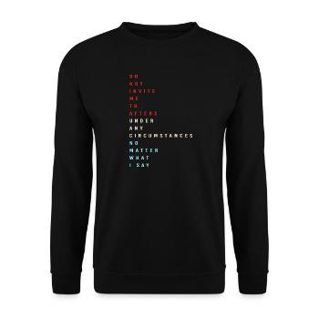 Techno House Electro Festival Hardstyle EDM - Unisex Pullover - Schwarz - Vorne - Alina (178cm) & Michal (187cm)