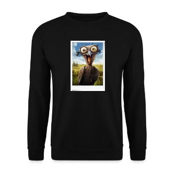 Bird in the Field Four Riddles - Unisex Sweatshirt - black - Front - Alina (178cm) & Michal (187cm)