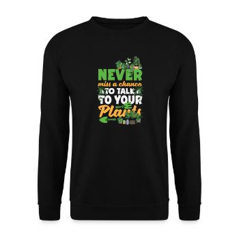 Garten- Und Pflanzenliebhaber Geschenke - Unisex Pullover - Schwarz - Vorne - Alina (178cm) & Michal (187cm)