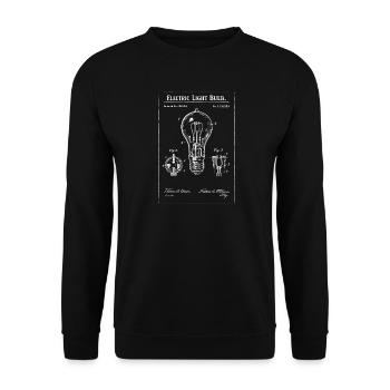 Plan vintage d’ampoule brevetée - Sweat-shirt Unisexe - noir - Devant - Alina (178cm) & Michal (187cm)