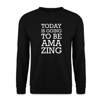 Amazing & Legendary – Statement for HIMYM Fans - Unisex Sweatshirt - black - Front - Alina (178cm) & Michal (187cm)