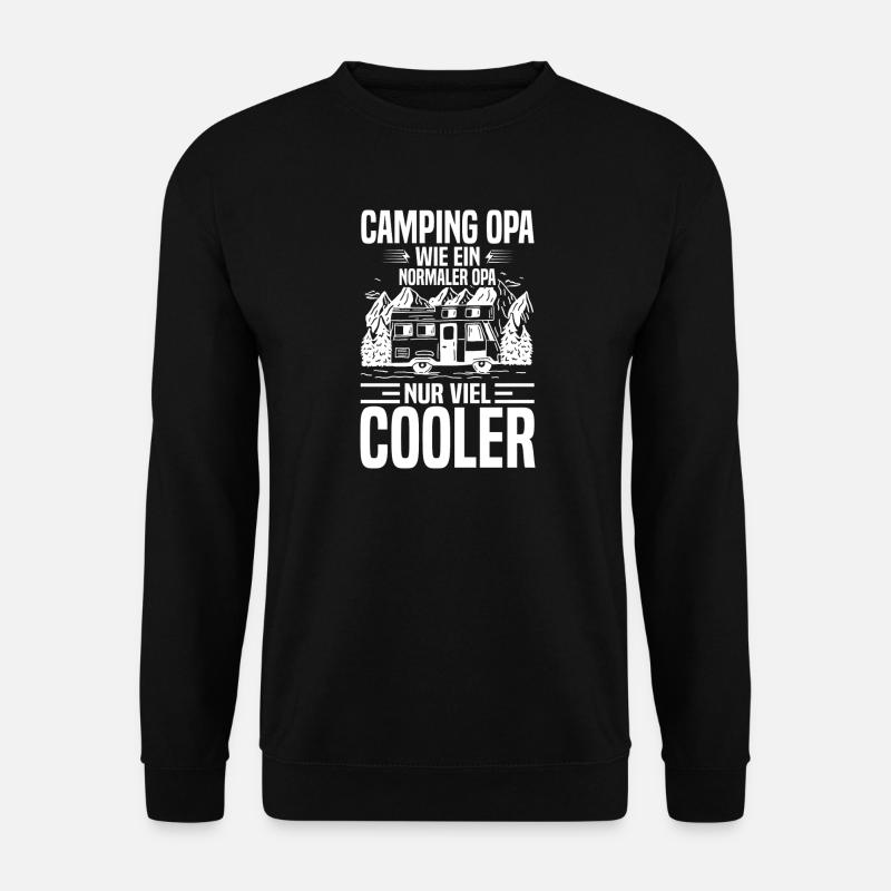 Camping Opa Viel Cooler - Unisex Pullover - Schwarz