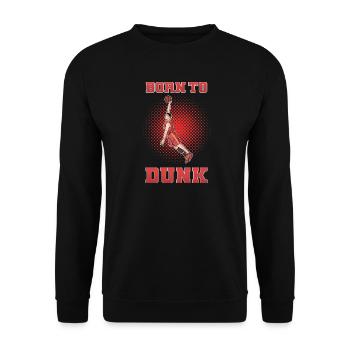 Born to Dunk – Basketball Saying - Unisex Sweatshirt - black - Front - Alina (178cm) & Michal (187cm)
